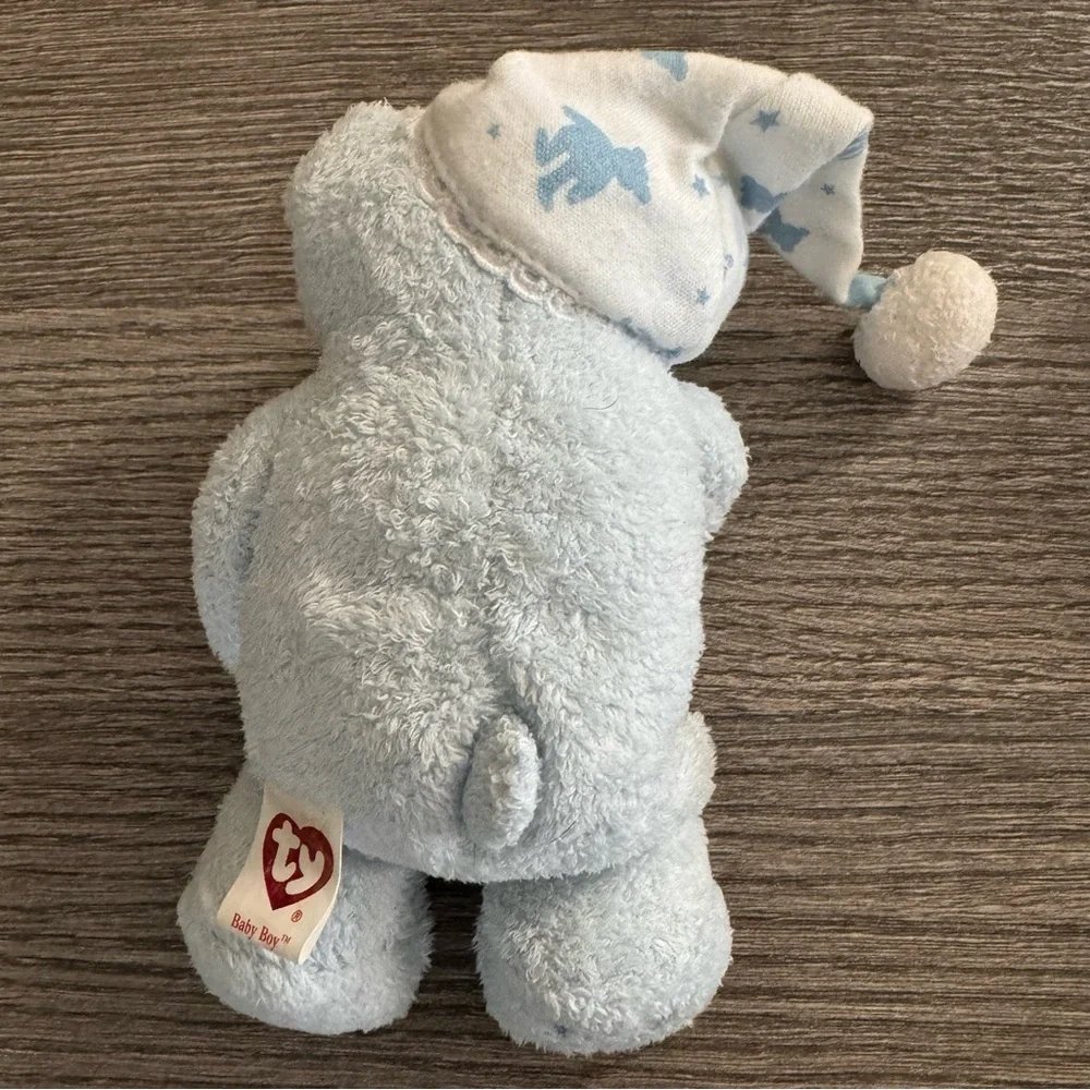 TY Beanie BABY BOY the Bear with PJ hat & Pillow 6.5”  2006 - Picture 7 of 9